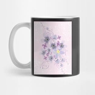 Pink and Violet Flowers Pattern Mug